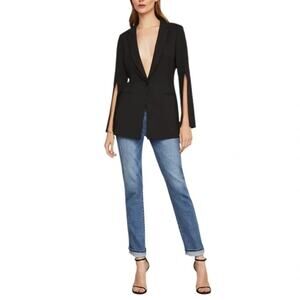 BCBGMAXAZRIA Boyfriend Slit-Sleeve Blazer Size S